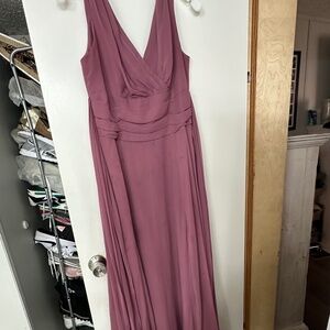 Long Chiffon Surplice Tank Dress STYLE# F19831